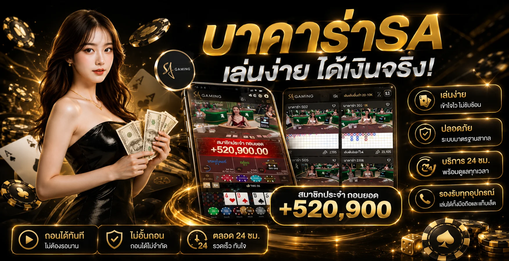 คาสิโนออนไลน์ COON777 บาคาร่า รูเล็ต ไฮโล ถ่ายทอดสด